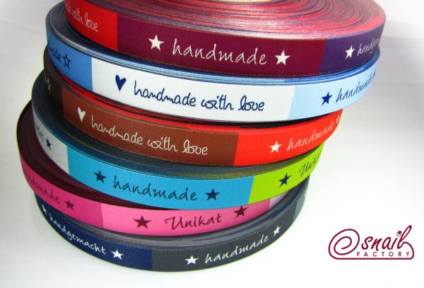 Webband Label handmade Stern Snailfactory